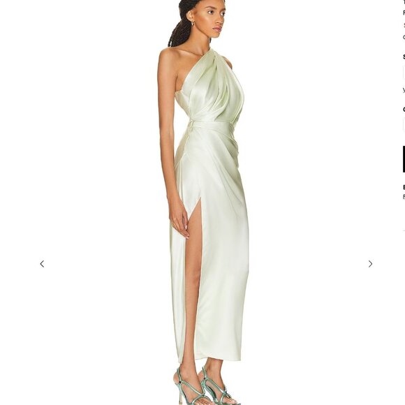 NWT The Sei for FWRD Asymmetrical Drape Dress in Celadon size 2 - Picture 4 of 8